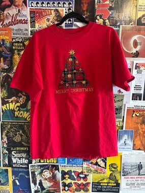 Red 'Merry Christmas' Short Sleeve Tee